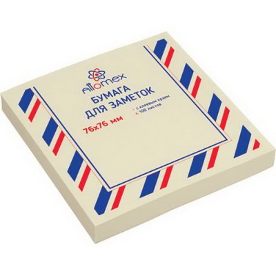 Самоклеящийся блок AT 76x76 100л. ЖЕЛТЫЙ 0303