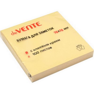 Самоклеящийся блок DV 76x76 100л. ЖЕЛТЫЙ 0325