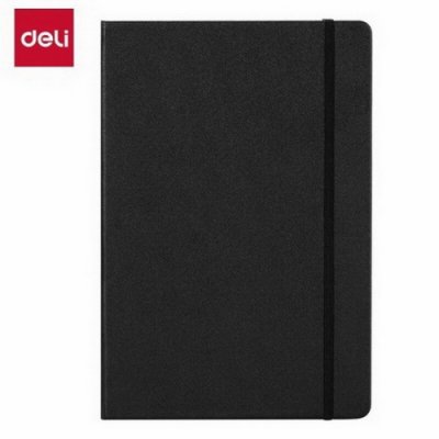 Ежедн.Deli А5 80л. тв. обл. чёрный на рез. EN111G-BK в КЛЕТК