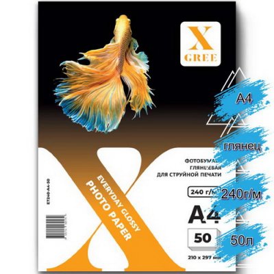Фотобум. А4, 240г/50л глянц., X-GREE E7240-A4-50