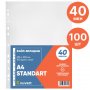 Файл А4  40мк цена за упаковку 100шт Kuvert gloss 040C