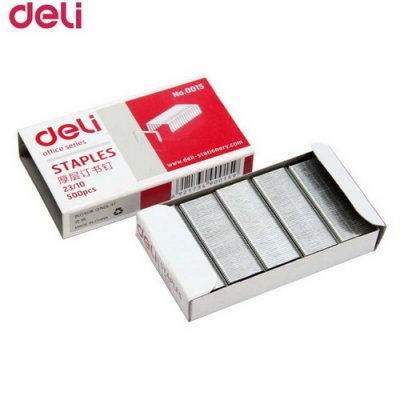 Скобы №23/10 Deli 500 шт (50-70листов) # 0015
