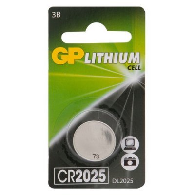 Батарейка CR2025 GP Lithium Cell BL1 цена за 1 шт.