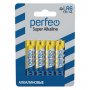 Батарейка алкалиновая Perfeo Super Alkaline, AA, LR6-BL4, 1.5В, блистер, цена за 4 шт.