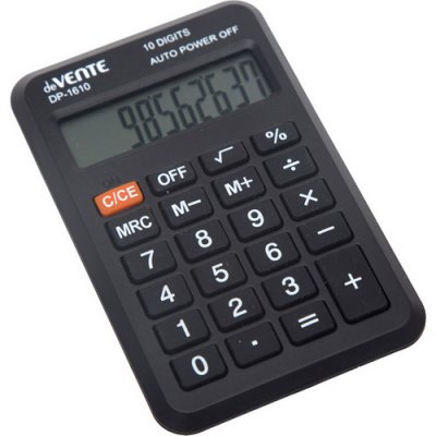 Калькулятор карман. DV DP-1610, 10разр. черн. (64х98мм) 0305