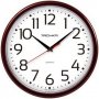 Часы настенные ход плавный, Troyka 919.31.912, круглые, 23*23*3, бордовая рамка