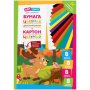 Набор цв.немел.картона 8л. и двусторон.газет.цв.бумаги 8л., A4, ArtSpace, в папке, 