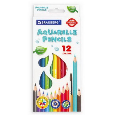 Карандаши АКВАРЕЛЬНЫЕ BRA 12цв. 