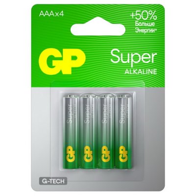 Батарейка LR03/AAA GP Super 24A BL4 цена за 4 шт.