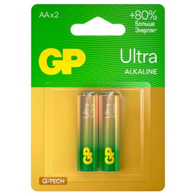 Батарейка LR6/AA GP Ultra 15AU BL2 цена за 2 шт.