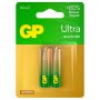 Батарейка алкалиновая GP Ultra 15AU, AA, LR6-BL2, 1.5В, блистер, цена за 2 шт.