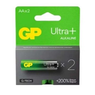 Батарейка LR6/AA GP Ultra Plus 15AUP BL2 цена за 2 шт.